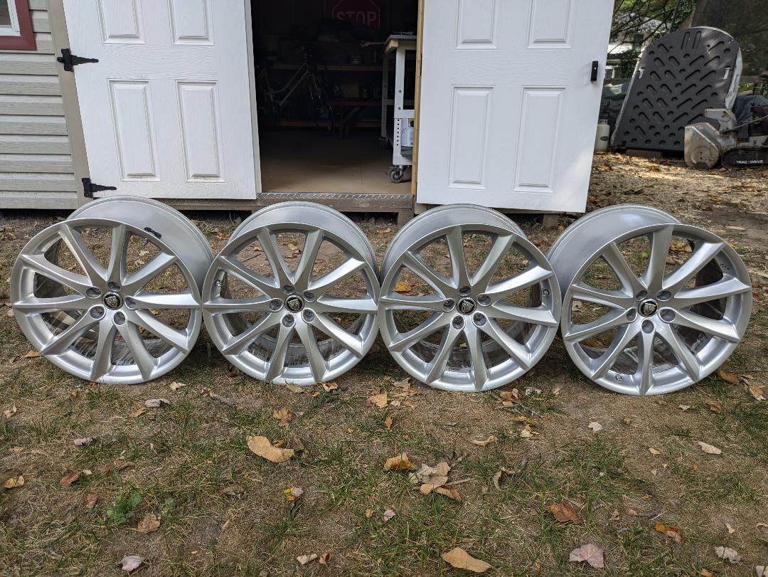 Wheels and Tires/Axles - Jaguar OEM Staggered Aleutian Wheels - 9x19 Front / 10x19 Rear - Used - 0  All Models - Ambler, PA 19002, United States