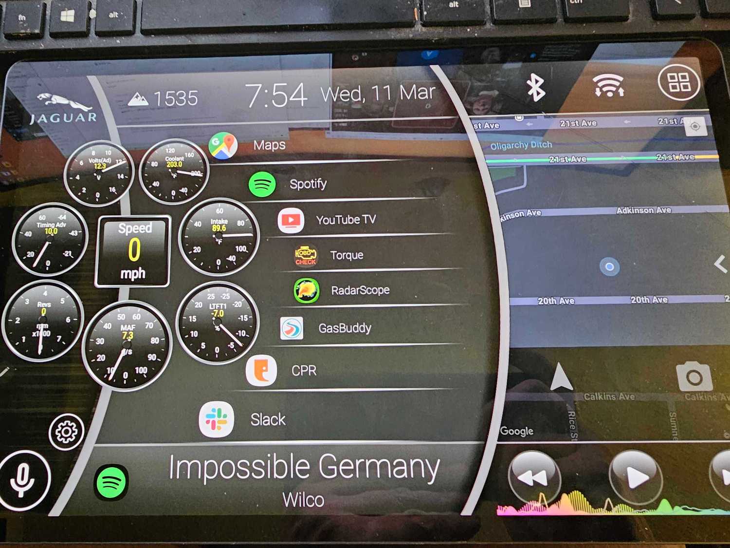 UI I settled on: Car Launcher Pro, Torque Pro Widgets for gauges.