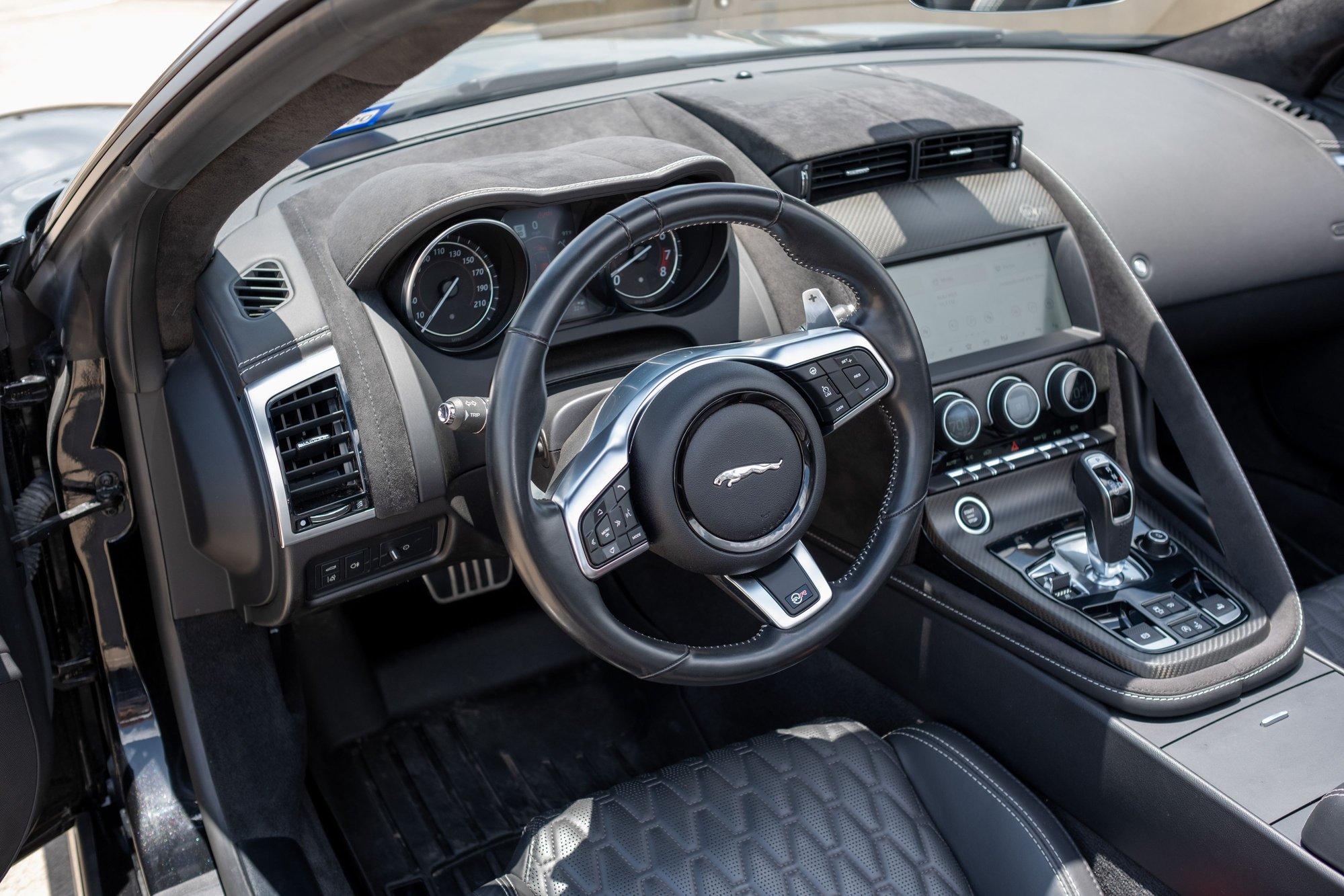 2020 Jaguar F-Type - 2020 F Type SVR Convertible Black exterior, Black interior, CCB, Carbon Fiber Package - Used - VIN SAJDZ5FE5LCK63399 - 12,500 Miles - 8 cyl - AWD - Automatic - Convertible - Black - Austin, TX 78735, United States