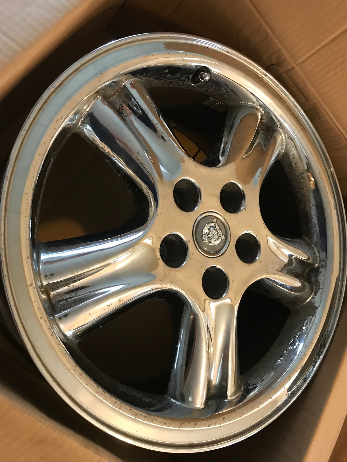 Wheels and Tires/Axles - X308 Penta Rims 18"X 8" Chrome - Used - 1998 to 2003 Jaguar XJ8 - 1995 to 2003 Jaguar XJR - 1995 to 2003 Jaguar Vanden Plas - 1995 to 1997 Jaguar XJ6 - Puyallup, WA 98374, United States