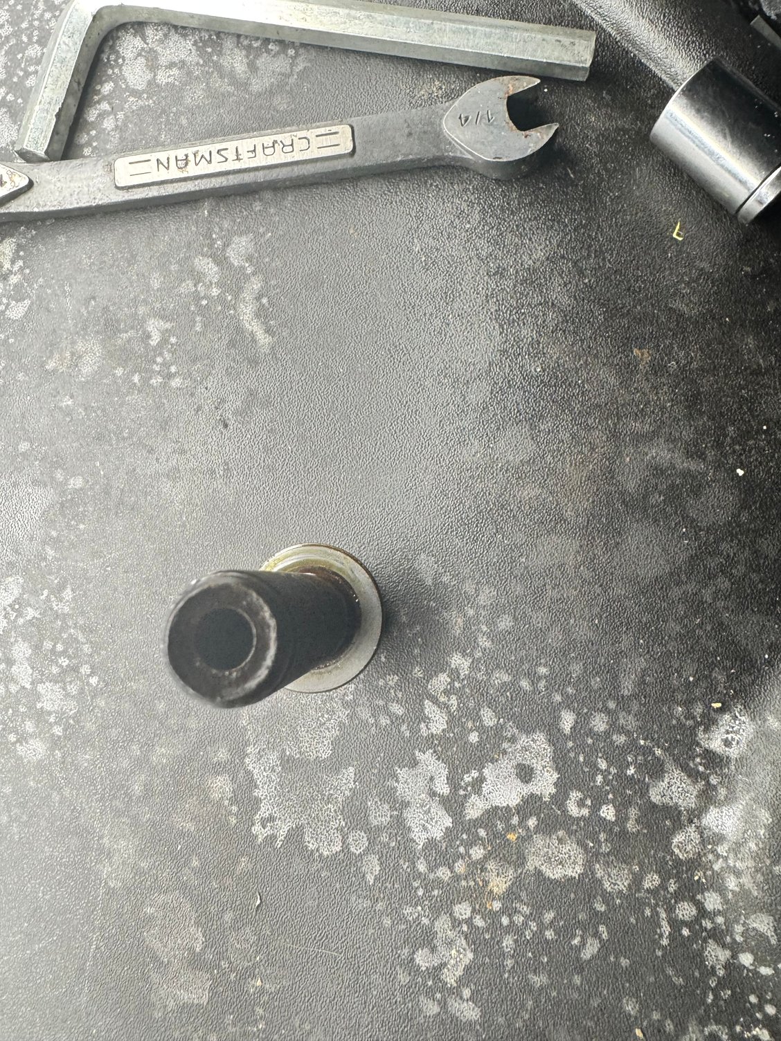 Hole through it.