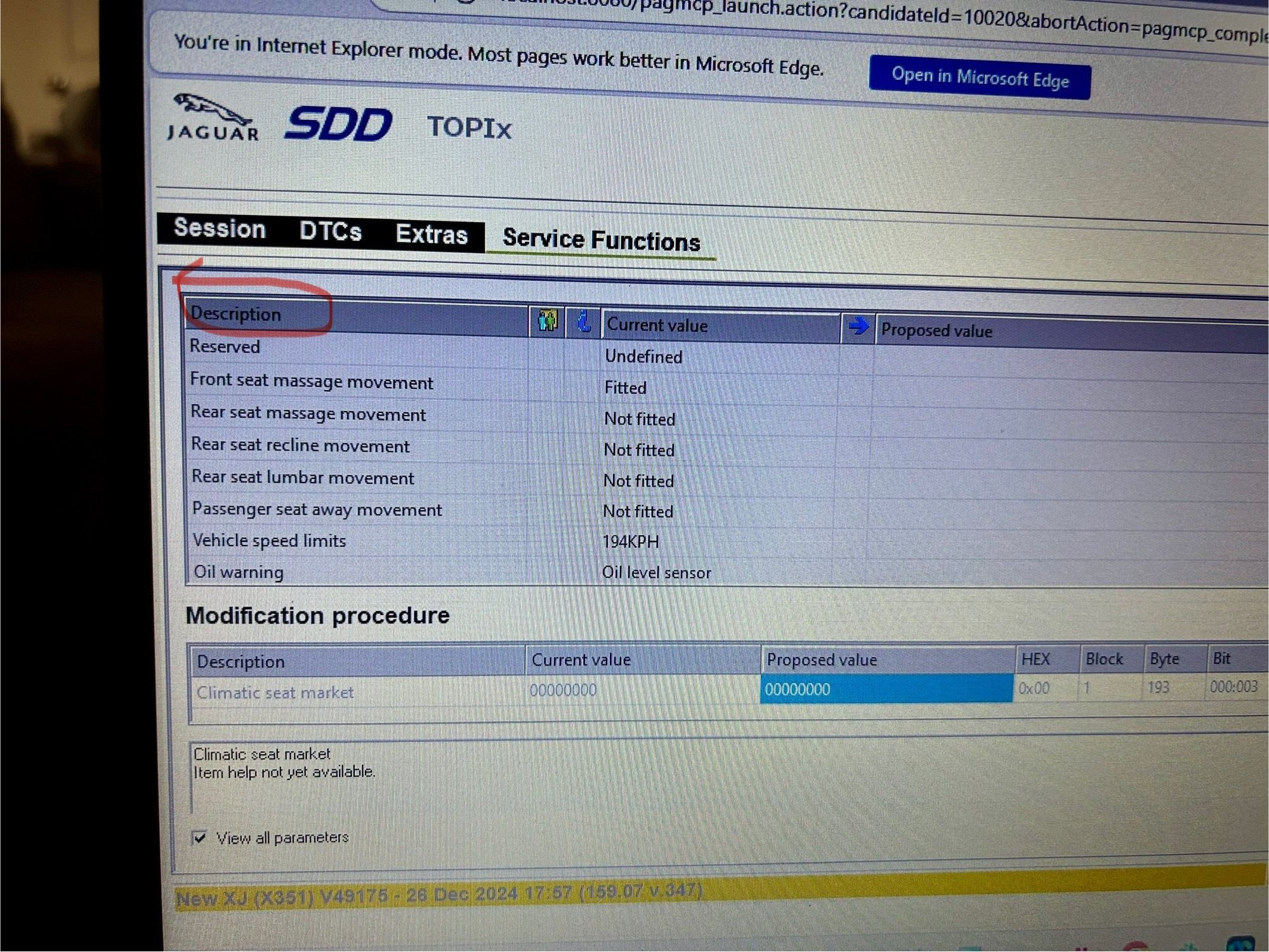 What is the name of those 2 parameters that need to be changed?