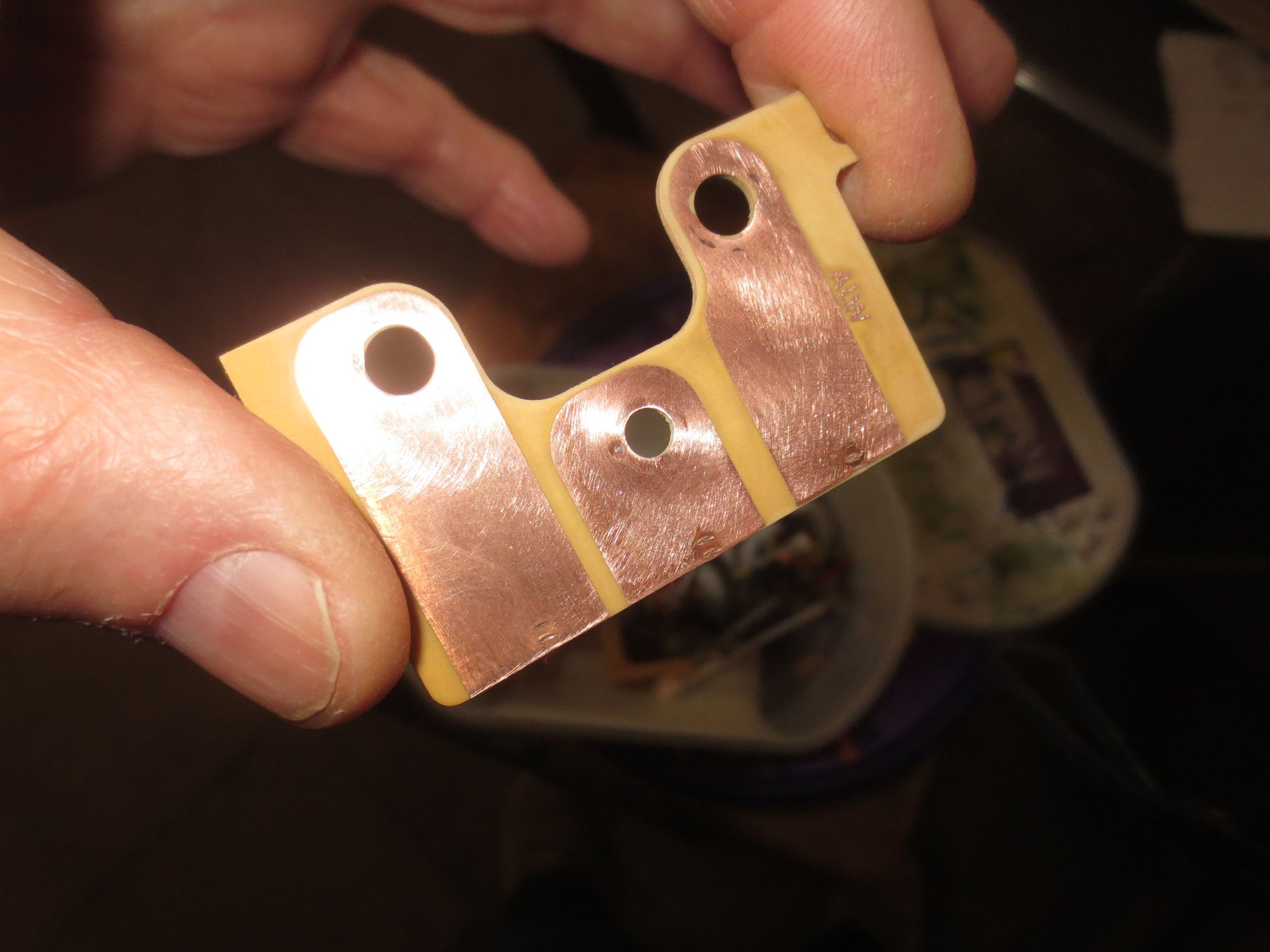 Board removed for soldering