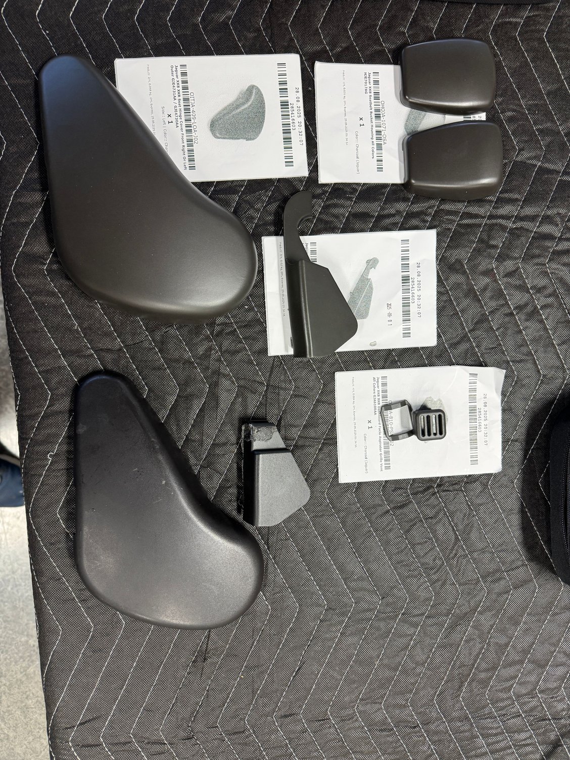 Side by side - new items on corresponding white packing slips