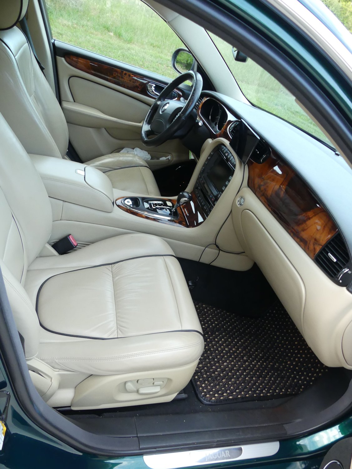 Supple camel leather; top end Alpine hifi