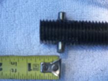 fuzzy pic but dowel is ~5/8" down from end (3/4" was too far)