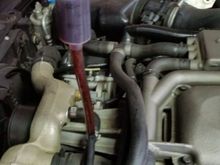 Old fluid coming out!