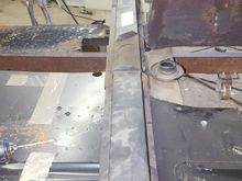 Center brace mocked in for positioning of transmission mount as a guide