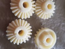 Gears are chipped and a bit ROUGH.  What lube would work on resin?