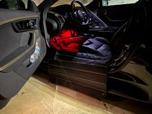 This is my side skirt protector that folds up like an accordion when not in use.)