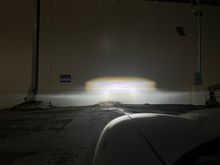 Bixenon Morimoto 4TL-R in High beam mode + Morimoto Mini HB High Beam projector