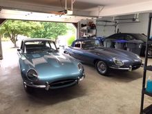 The girls in the garage before I cleaned it