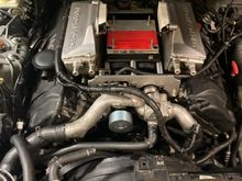 Here is a 2.1 KB with modified rear elbow and power is around 450rwhp over 500bhp at the crank. 