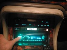 new head Alpine head unit, I have my finger over the source button as it was washing out the photo 