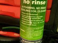 I got this from Grainger, but any HVAC equipment store should carry something like this. I use it on all my cars once a year, usually just after the first 80° day as the heat helps it clean and dry. I just remove the cabin filter and spray directly into the HVAC box. The dirt just runs out the HVAC drain tube.