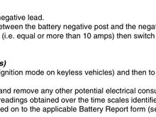 Close/latch all doors. But measure at battery. Which requires the trunk to be open, especially on a convertible.