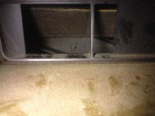 Here you can see the defrost flap where it had fallen into the heater box. I took this pic through the center vent hole