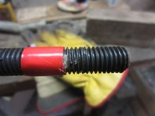 32 mm of stud in the diff, if red loctited it will never come loose