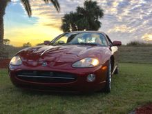 2005 XK8 at Sunset.  Daytime Running Lights Operating