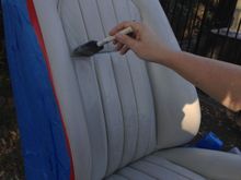 More detail shots of brushing on the first coat (all other coats sprayed on)