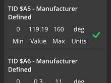 Camshaft position data from the Monitor function on OBDFusion. 2012 XK X150 NA