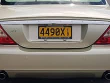 X358 Number Plate Width
