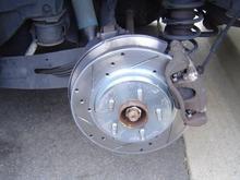 Cross drilled, slotted rotors before the painting occurred.