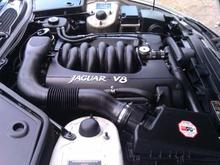 Engine - K &amp; N air filter. Metal thermostat housing.
