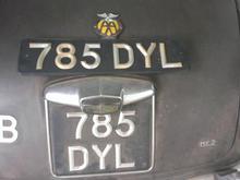 matching number plates with AA topper