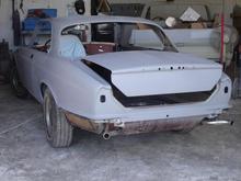 bare metal respray with rot, dent and panel repair, color change and 2 stage Dupont