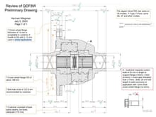 Preliminary drawings for the QDF8W helical ATB with comments - July 6, 2023