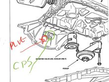 Under the car at the rear of the engine find the crank position sensor.