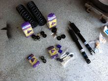 Front end springs, shocks and bushes.