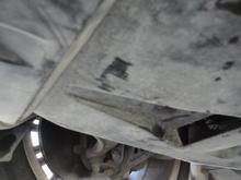 I took a Majic Marker and marked the edge of the overlap so that I could measure aft from that line when placing the hole.