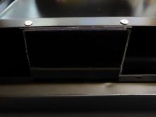 Vent flap riveted back into place. No foam or sealant on tray yet.