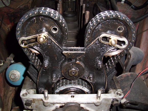 Chain and sprockets prior to head going on 