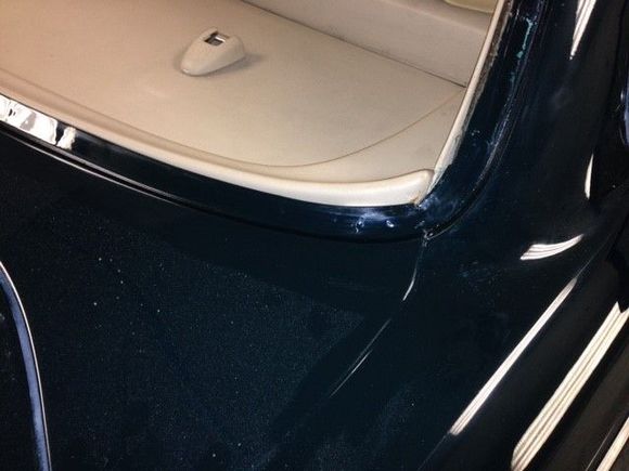 Repaired rear window channel