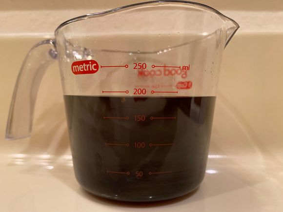 ~190ml/~6.42fl oz of old oil