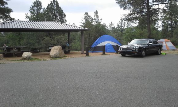 Who takes their Jaguar camping?