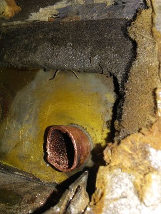 1/2 sticking out evaporator.