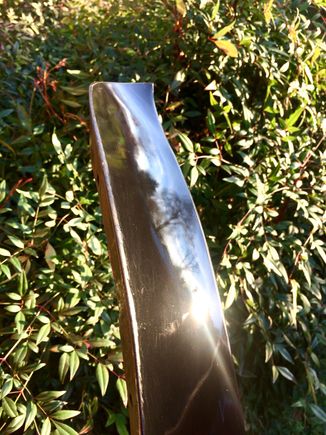 More enamel and 800 grit. Too shiny!