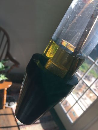 After I blew into the tester with a straw. Turned yellow right away.