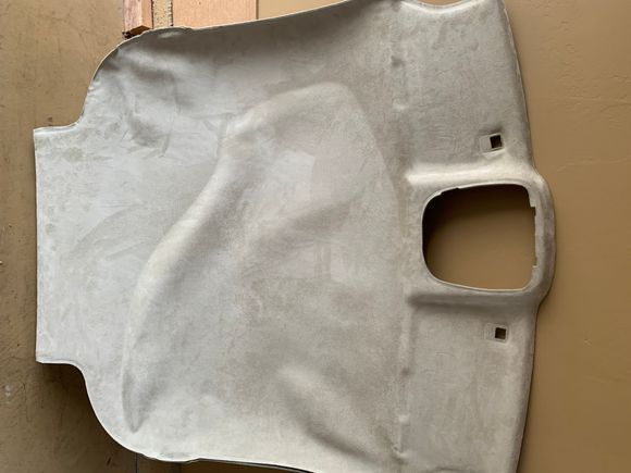 top view of sagged headliner board