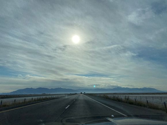 Open road on I-80 in Utah 