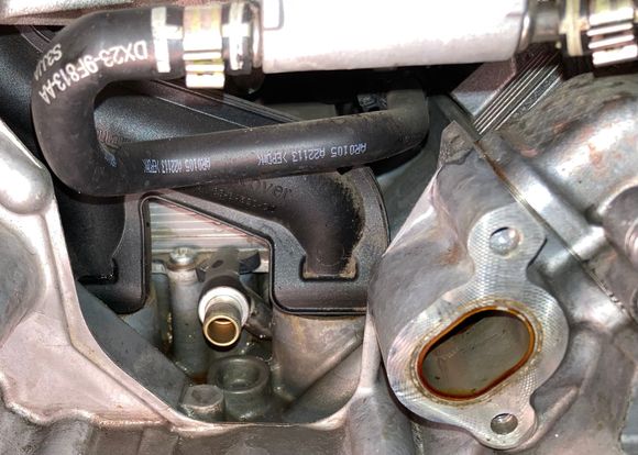 What is behind the water pump