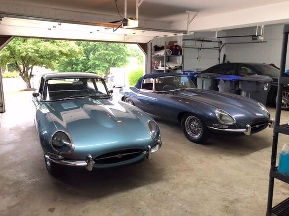 The girls in the garage before I cleaned it