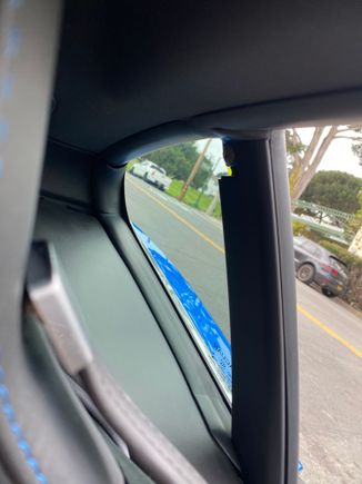 Left side. Cover missing. Bolt exposed 