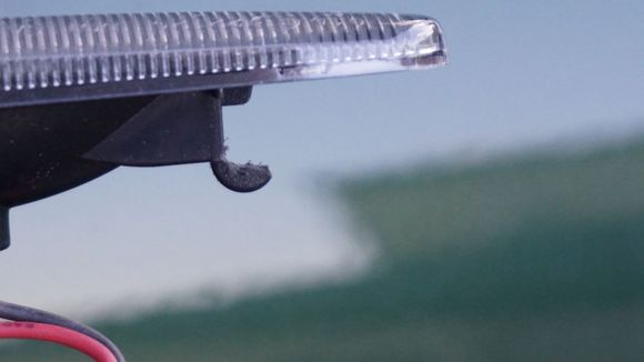 In detail: a bit of the plastic clip removed 