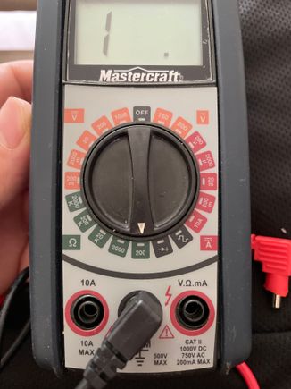 What one does the red go into and what setting to test for the 2k? Thanks 