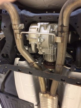 Stock center section to rear muffler section